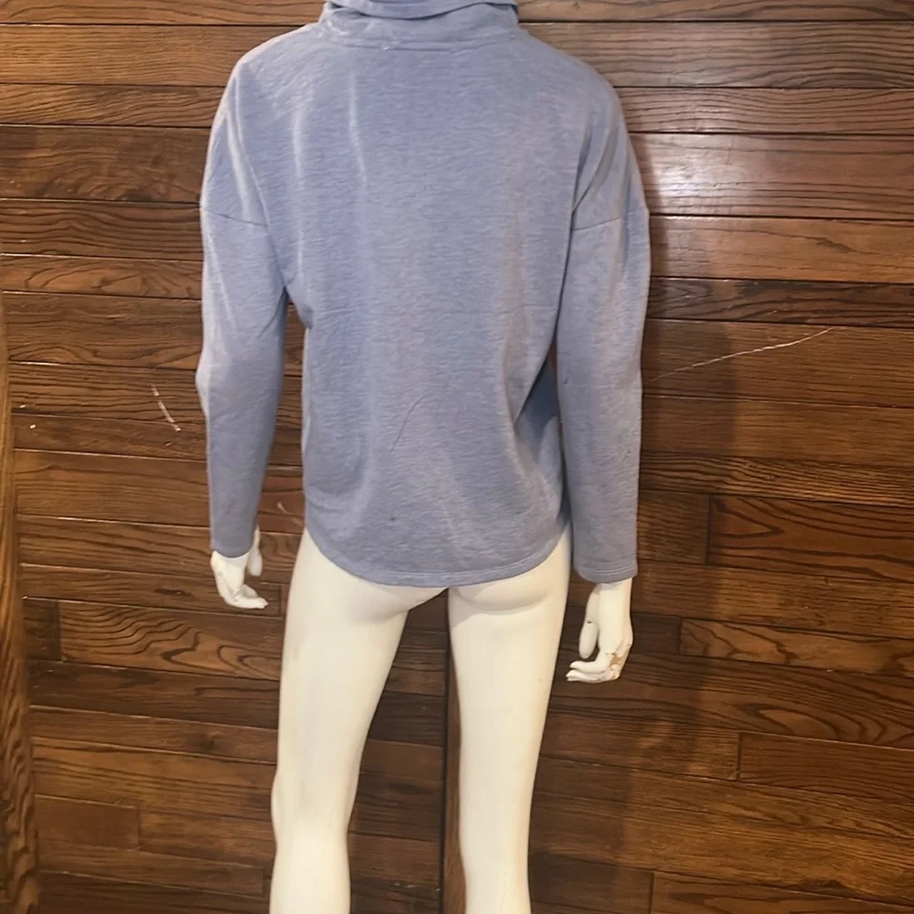 Layer 8 Women's Light Blue Cowl Neck Sweatshirt - Picture 3 of 4
